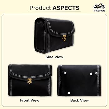 THE BIKERZ Faux Leather | Side Bag For Motorcycle | Universal Side